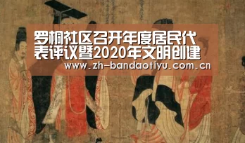 罗桐社区召开年度居民代表评议暨2020年文明创建部置大会-半岛体育网址(图2) 半岛体育网址